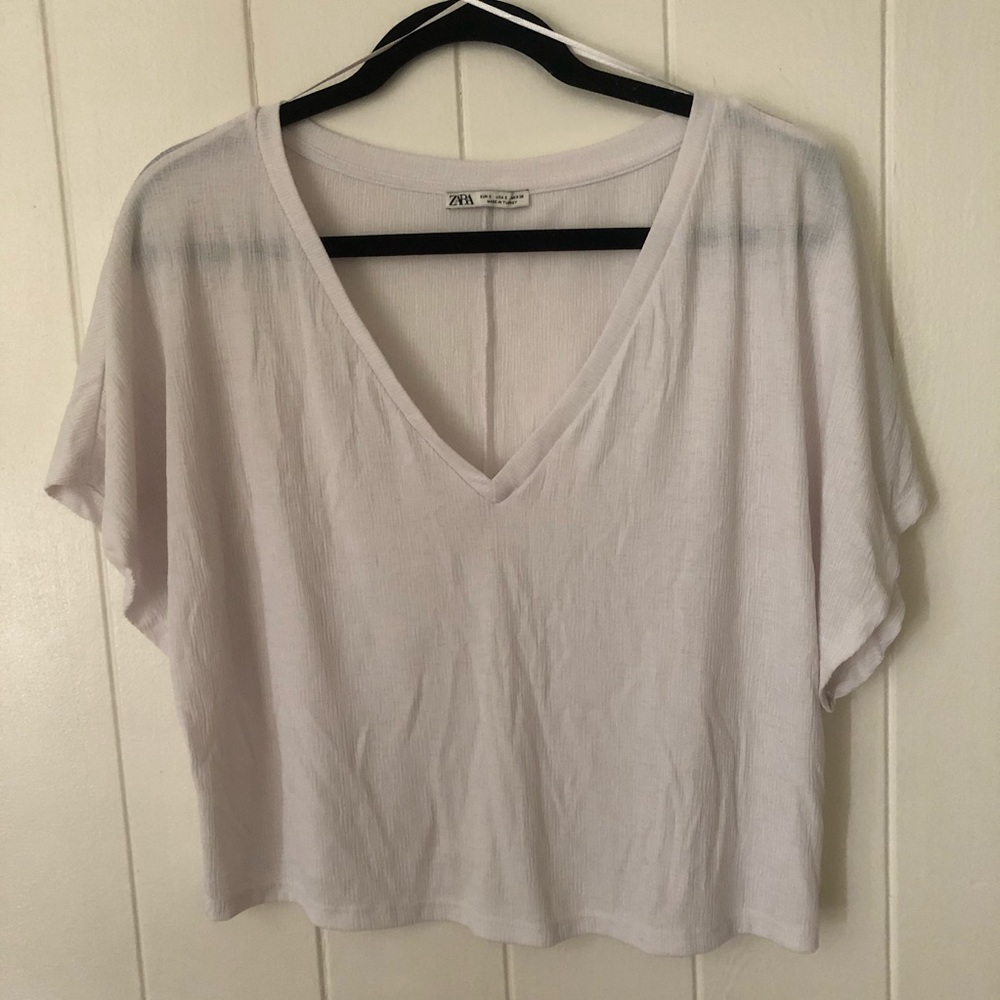 Zara White Crop Top